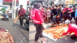 Wanita Bermotor Tewas Kecelakaan Maut di Jalan Rangkah Surabaya