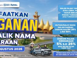 Pemprov Lampung Beri Keringanan PKB 2026, Diskon Hingga 25% dan Hapus Denda Berlaku 2 Juni-31 Agustus 2