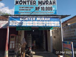 Conter HP “Murah” di Samping RSUD Bob Bazar Kalianda Dibobol, Maling Gasak Uang Rp7 Juta dan 1 Unit Vivo V17