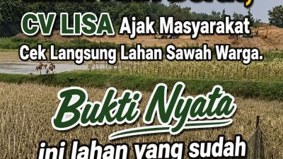 Jangan Hanya Lihat Alat Berat, CV LISA Ajak Masyarakat Cek Langsung Lahan Sawah Warga 8