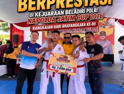 Raih Dua Medali! Tim Beladiri Polres Ngawi Berprestasi di Kejuaraan Beladiri Polri Kapolda Jatim Cup 2026 Rangkaian Hari Bhayangkara ke-80