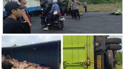 Tabrakan Beruntun 3 Truk Fuso di Jalinsum Penengahan, 2 Orang Tewas dan 3 Luka-Luka Diduga Akibat Rem Blong 2