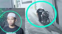 Terekam CCTV: Pria Gunakan Peci dan Sarung Mencuri Sepeda Motor di Bulak Rukem Timur Surabaya