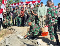 Pangdam XVII/Cenderawasih Pimpin Peletakan Batu Pertama Jembatan Garuda Merah Putih di Mimika
