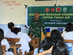 Dari Sekolah untuk Indonesia, TMMD ke-129 Kodim 1505/Tidore Bekali Pelajar dengan Wawasan Kebangsaan