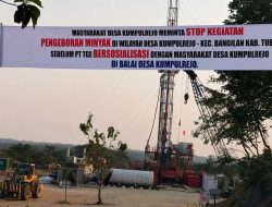 ‎Protes Keras di Lapangan Tawun: Warga Kumpulrejo Bentang Spanduk Besar, Minta PT TGE Hentikan Aktivitas & Segera Sosialisasi