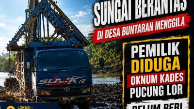 Tambang Pasir Sungai Berantas Menggila, Pemilik Diduga Oknum Kades Pucung Lor Belum Beri Penjelasan 6