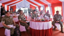 Pastikan Kesiapan Prajurit, Wapang TNI Bersama Menhan Tinjau Marshalling Area Yonif TP 937/Satria Kalijaga