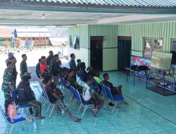 Kodim 1714/Puncak Jaya Gelar Nobar Pertandingan Piala Dunia 2026 di Kab. Puncak Jaya