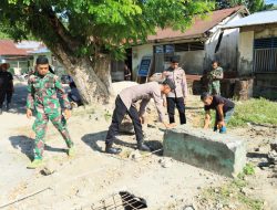 Hari Pertama Pekerjaan Fisik TMMD ke-129 Kodim 1505/Tidore, TNI Bersama Masyarakat Kompak Bangun Desa