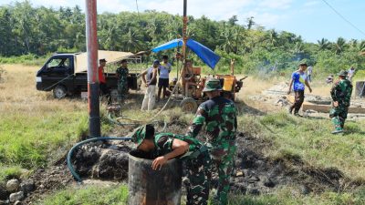 Jawab Krisis Air Bersih, TMMD Ke-129 Kodim 1505/Tidore Bangun Sumur Bor 5