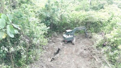 Program Unggulan TNI AD Berjalan, Satgas TMMD Ke-129 Buka Lahan Ketahanan Pangan di Kampung Sesor 7