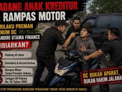 Hadang Anak Kreditur & Rampas Motor: Perilaku Preman Oknum DC Mandiri Utama Finance Dibiarkan?