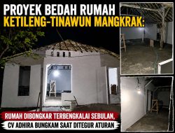 Proyek Bedah Rumah Ketileng-Tinawun Mangkrak: Rumah Dibongkar Terbengkalai Sebulan, CV Adhira Bungkam Saat Ditegur Aturan