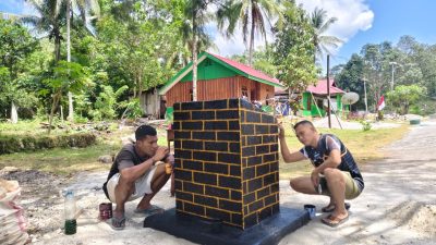 Prasasti TMMD Ke-129 Rampung Dibangun, Menjadi Simbol Pengabdian TNI dan Kenangan Abadi untuk Kampung Sesor 6