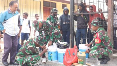 Kodim 1714/PJ Gelar Karya Bakti Merah Putih SMP Negeri 1 Mulia Kab. Puncak Jaya 6
