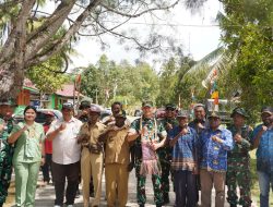 Danrem 181/PVT Bersama Forkopimda Tinjau Hasil TMMD Ke-129, Pastikan Pembangunan di Kampung Sesor Berikan Manfaat Nyata