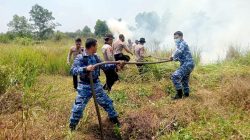 Komandan Lanud Sjamsudin Noor Pimpin Langsung Pemadaman Kebakaran Hutan dan Lahan di Kalimantan Selatan