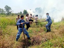 Komandan Lanud Sjamsudin Noor Pimpin Langsung Pemadaman Kebakaran Hutan dan Lahan di Kalimantan Selatan