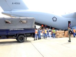 Mendukung Penuh Penanganan Karhutla, TNI AU Terbangkan A-400M Bawa Bantuan Presiden RI Yang Dikirim oleh Kemhan-Kementan