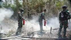 TNI Percepat Penanganan Karhutla Way Kambas, Tim Alfa Diterjunkan dari Udara