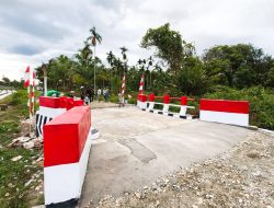 Kodim 1710/Mimika Rampungkan Jembatan Beton di Kelurahan Kamoro Jaya dan Wonosari Jaya