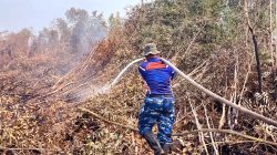 Jaga Gambut Tetap Aman, Satgas Darat Lanud Sjamsudin Noor Perkuat Pembasahan Berkelanjutan 2