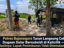 Polres Bojonegoro Turun Langsung Cek Dugaan Solar Bersubsidi di Kalicilik — Hasilnya: Lapak Penimbunan Tidak Ditemukan!