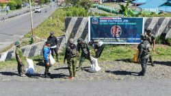 HUT TNI Ke-81 Tahun  2026, Kodim 1714/Puncak Jaya : TNI Peduli Sampah Bersama Masyarakat