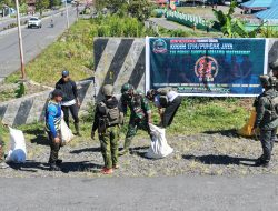 HUT TNI Ke-81 Tahun  2026, Kodim 1714/Puncak Jaya : TNI Peduli Sampah Bersama Masyarakat