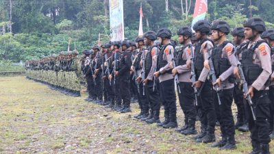 Upacara HUT TNI ke-81 di Yahukimo Berjalan Khidmat di Lapangan Abyu 6