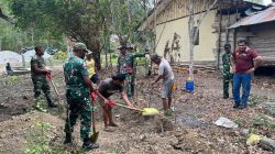 Penuh Kepedulian, Satgas TMMD ke-130 Bangun Rumah Warga Kampung Yamboi