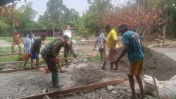Pekerjaan Berat Terasa Ringan, Satgas TMMD ke-130 Bersama Masyarakat Bergotong Royong