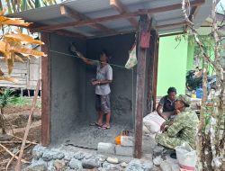 Wadansatgas TMMD ke-130 Tinjau Pembangunan MCK, Pastikan Pembangunan Berjalan Sesuai Rencana