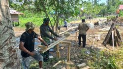 Progres Capai 55 Persen, Satgas TMMD Ke-130 Lanjutkan Pembangunan Jembatan Di Yamboi Gunung 3