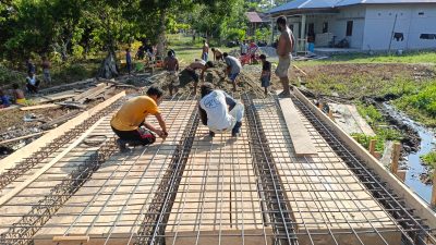 Siap Dicor, Jembatan TMMD Ke-130 Masuki Tahap Akhir Pembesian 8